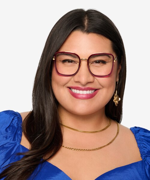 Margot Red Gold AcetateEyeglass Frames for Women from EyeBuyDirect