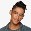 Tilly Clear Gold AcetateEyeglass Frames for Men from EyeBuyDirect
