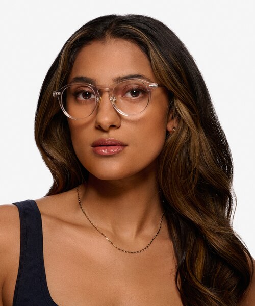 Tilly Clear Gold AcetateEyeglass Frames for Women from EyeBuyDirect