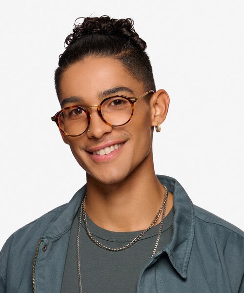 Yates Tortoise Gold AcétateMontures de lunettes de vue pour Hommes d'EyeBuyDirect