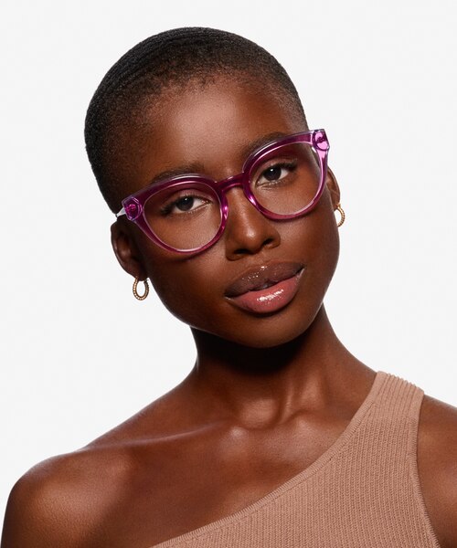 Swerve Clear Purple AcetateEyeglass Frames for Women from EyeBuyDirect