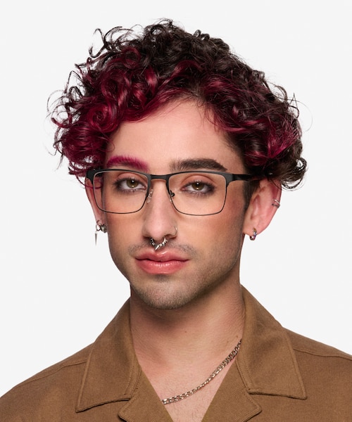Skill Black MetalEyeglass Frames for Men from EyeBuyDirect
