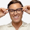Lilium Purple Floral Gold AcetateEyeglass Frames for Men from EyeBuyDirect
