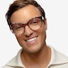 Lilium Red Floral Gold AcetateEyeglass Frames for Men from EyeBuyDirect