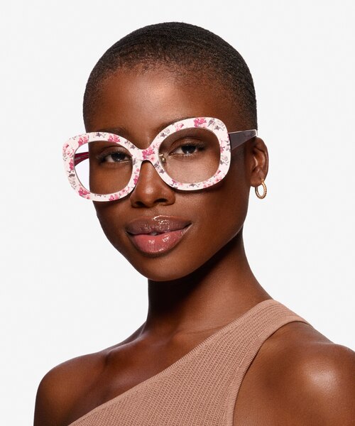 Paeonia Red Floral AcetateEyeglass Frames for Women from EyeBuyDirect