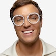 Plumeria Blue Floral AcetateEyeglass Frames for Men from EyeBuyDirect