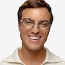 Cybele Gray Floral Gold AcetateEyeglass Frames for Men from EyeBuyDirect