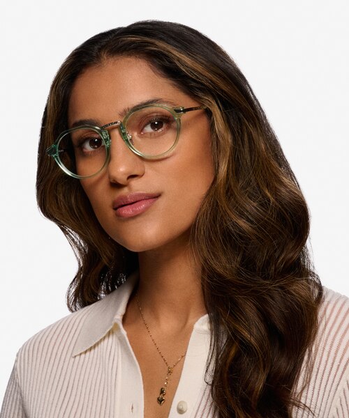 Yates Clear Green AcetateEyeglass Frames for Women from EyeBuyDirect