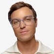 Delancey Clear Blue Purple AcetateEyeglass Frames for Men from EyeBuyDirect