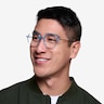 Carmelo Clear Blue AcetateEyeglass Frames for Men from EyeBuyDirect