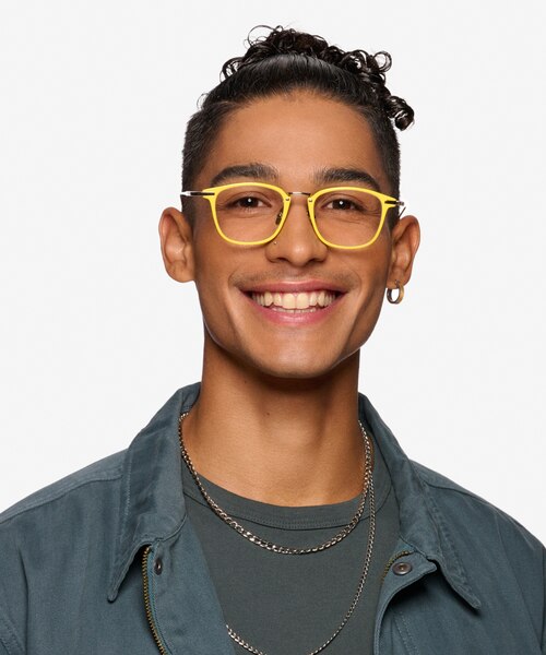 Terra Yellow AcetateEyeglass Frames for Men from EyeBuyDirect