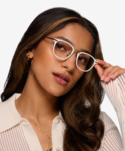 Terra White AcetateEyeglass Frames for Women from EyeBuyDirect