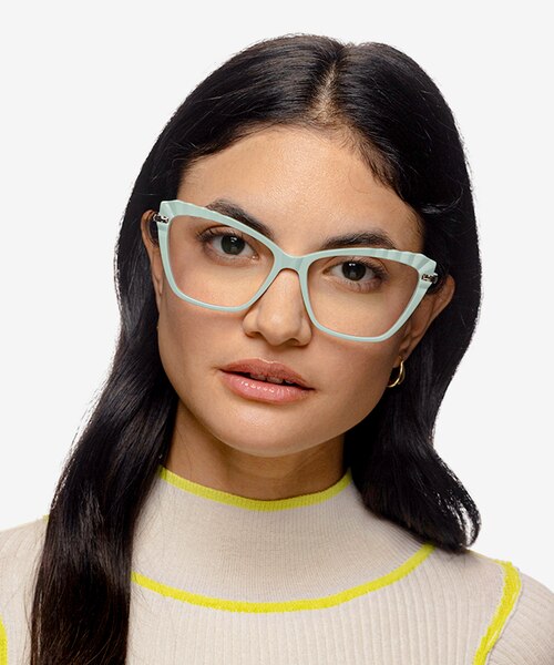Choir Green Silver AcetateEyeglass Frames for Women from EyeBuyDirect