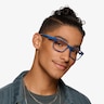 Polis Blue AcetateEyeglass Frames for Men from EyeBuyDirect
