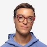 Bengal Red Floral AcetateEyeglass Frames for Men from EyeBuyDirect