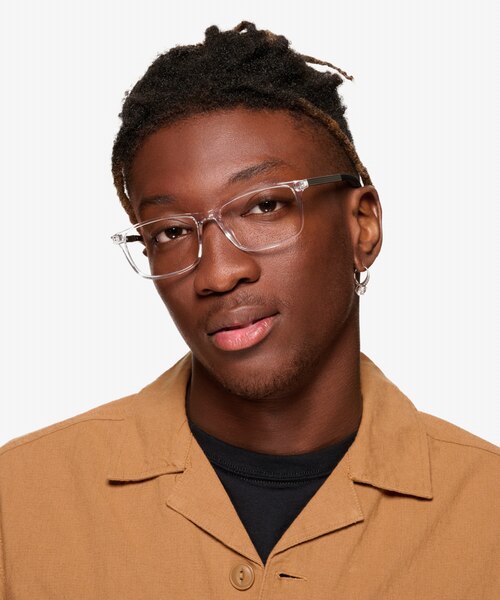 Agility Clear Crystal MetalEyeglass Frames for Men from EyeBuyDirect
