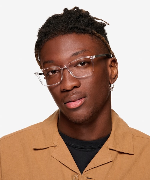 Agility Clear Crystal MetalEyeglass Frames for Men from EyeBuyDirect