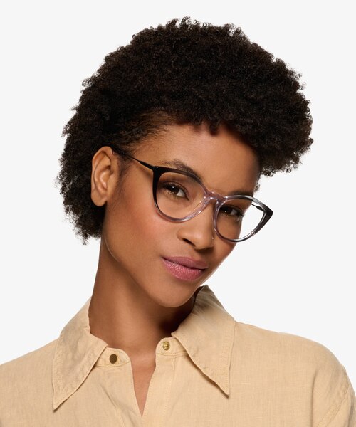 Clarissa Gradient Black Crystal AcetateEyeglass Frames for Women from EyeBuyDirect