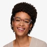 Tiffany Shiny Pink Gradient AcetateEyeglass Frames for Women from EyeBuyDirect