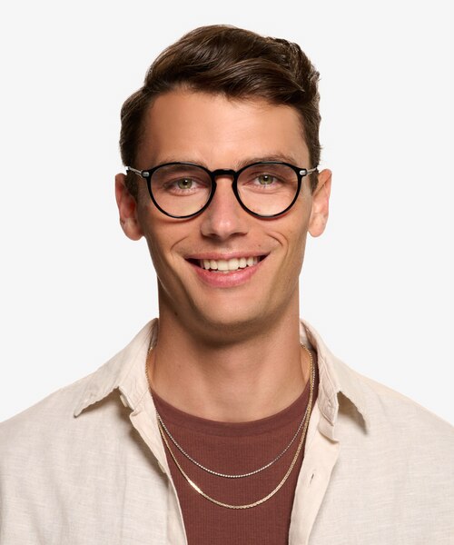 Boaz Matte Black AcetateEyeglass Frames for Men from EyeBuyDirect