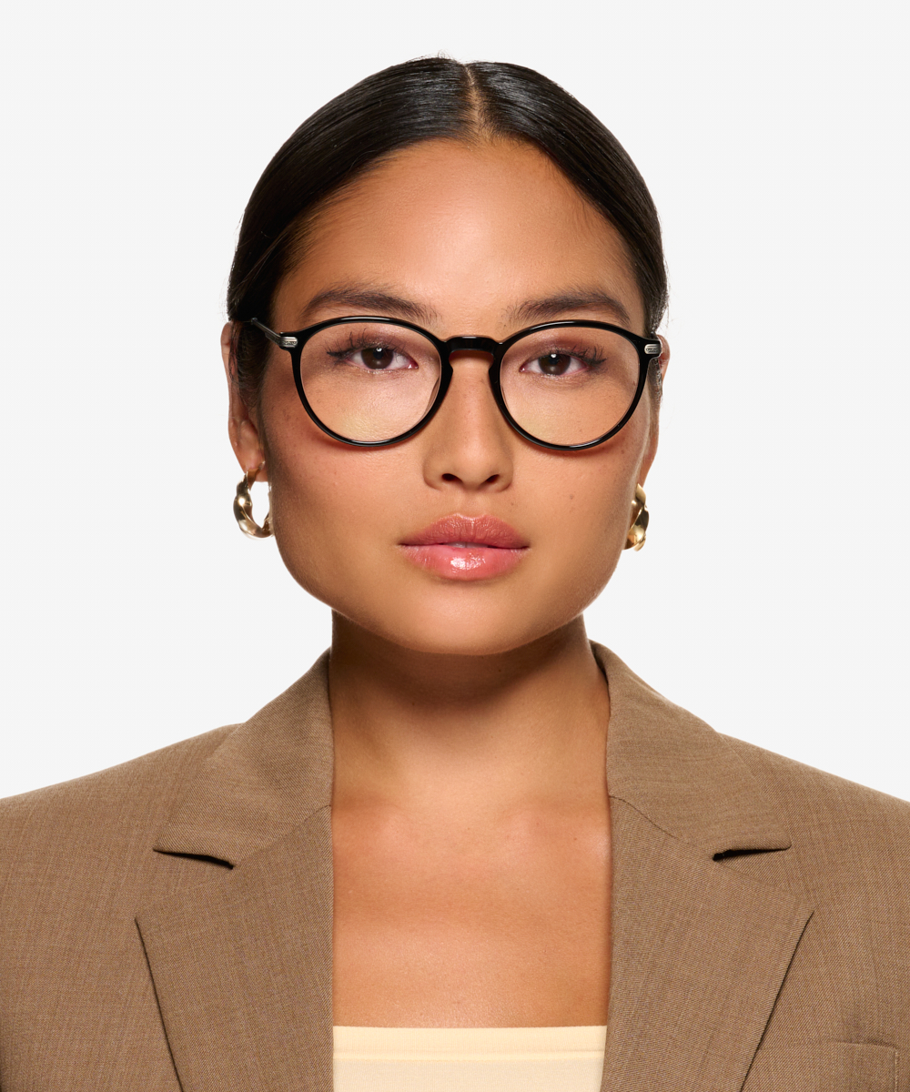 Boaz Round Matte Black Full Rim Eyeglasses Eyebuydirect Canada