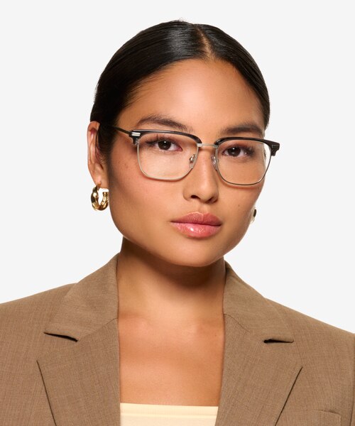 Ezra Gray Tortoise AcetateEyeglass Frames for Women from EyeBuyDirect