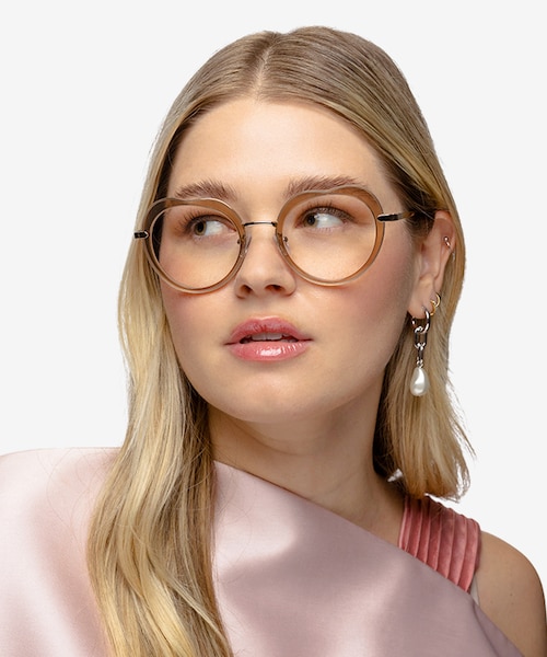 Everafter Crystal Brown AcetateEyeglass Frames for Women from EyeBuyDirect