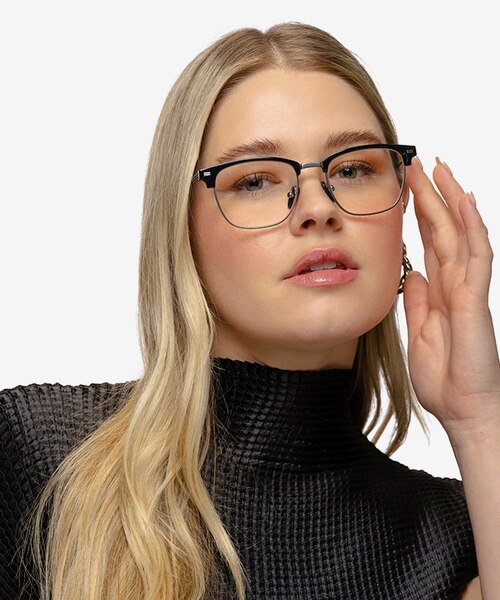 Charge Black Gunmetal MetalEyeglass Frames for Women from EyeBuyDirect