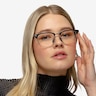 Charge Black Gunmetal MetalEyeglass Frames for Women from EyeBuyDirect