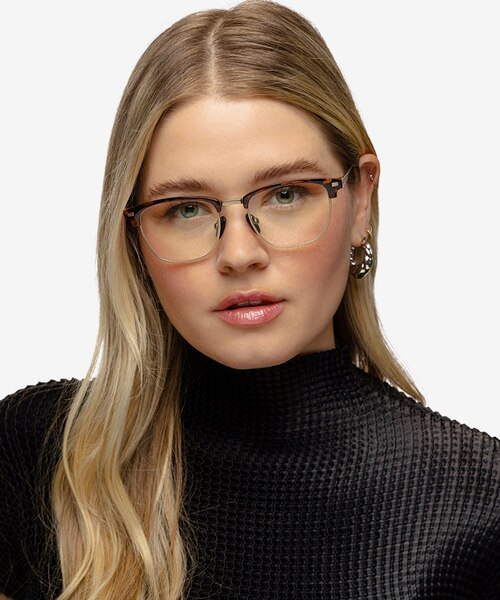 Charge Tortoise Gold MetalEyeglass Frames for Women from EyeBuyDirect