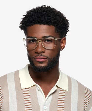 Clear Yellow Zach -  Acetate Eyeglasses