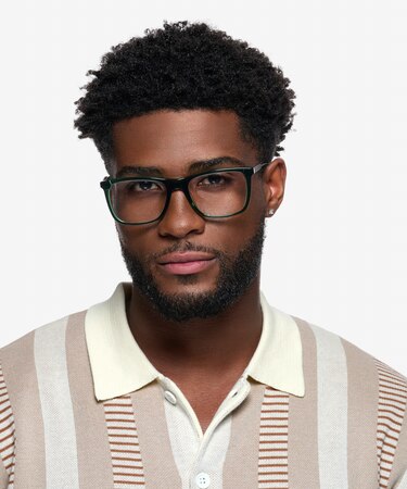 Clear Green Zach -  Acetate Eyeglasses