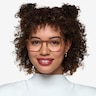 Vinyl Clear Light Brown AcétateMontures de lunettes de vue pour Femmes d'EyeBuyDirect