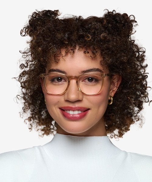 Vinyl Clear Light Brown AcetateEyeglass Frames for Women from EyeBuyDirect