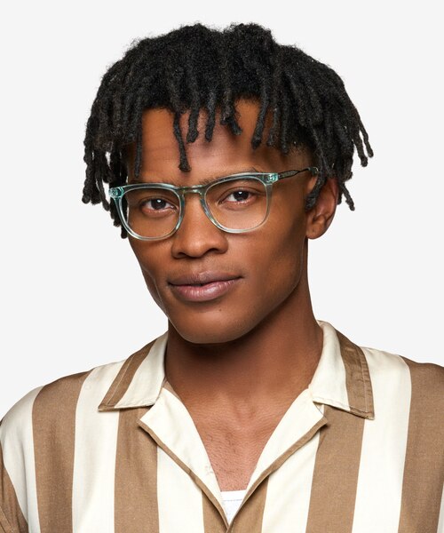 Vinyl Clear Mint AcetateEyeglass Frames for Men from EyeBuyDirect
