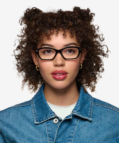 Vise Black Gold AcetateEyeglass Frames for Women from EyeBuyDirect
