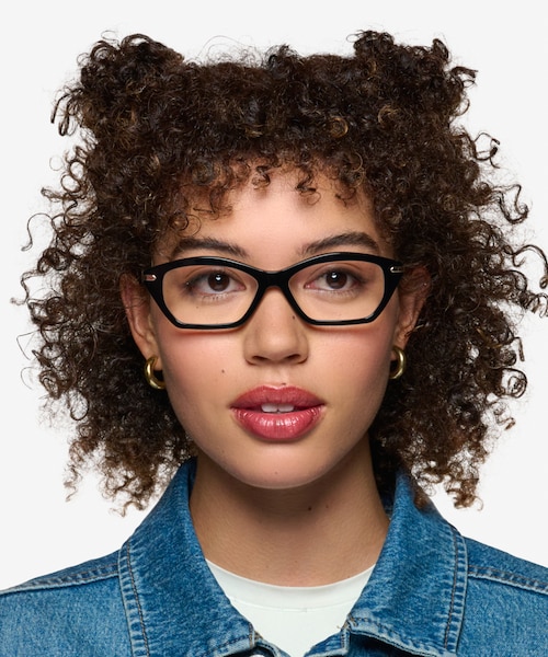 Vise Black Gold AcetateEyeglass Frames for Women from EyeBuyDirect
