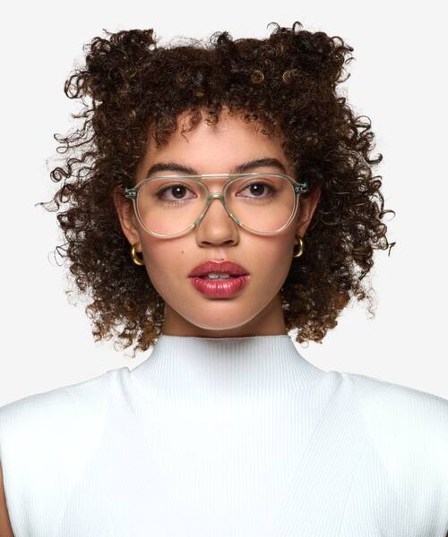Clear Green Uni -  Acetate Eyeglasses