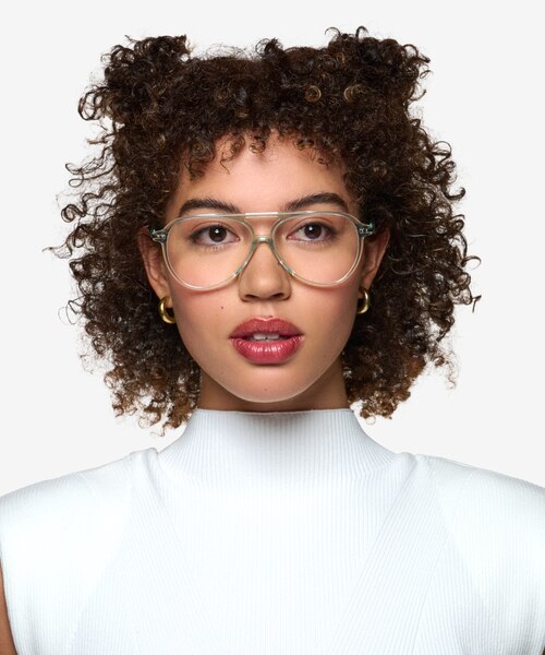 Uni Clear Green AcetateEyeglass Frames for Women from EyeBuyDirect