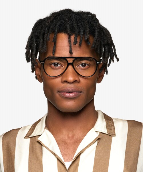 Uni Black AcetateEyeglass Frames for Men from EyeBuyDirect
