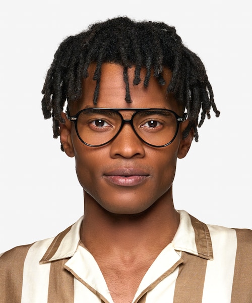 Uni Black AcetateEyeglass Frames for Men from EyeBuyDirect