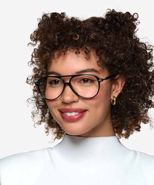 Uni Black AcetateEyeglass Frames for Women from EyeBuyDirect