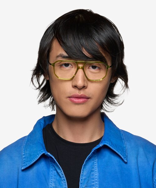 Craft Clear Green AcetateEyeglass Frames for Men from EyeBuyDirect