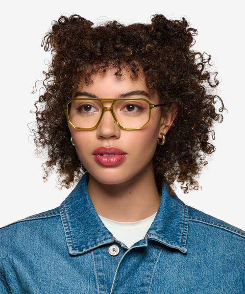 Clear Green Craft -  Acetate Eyeglasses