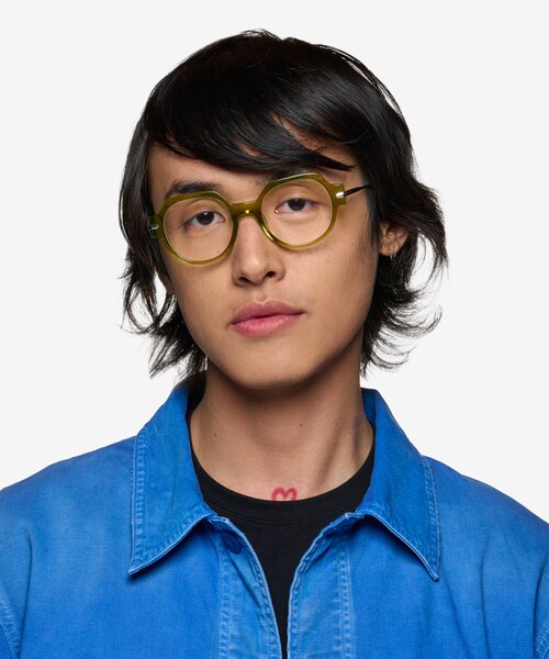 File Clear Green AcetateEyeglass Frames for Men from EyeBuyDirect