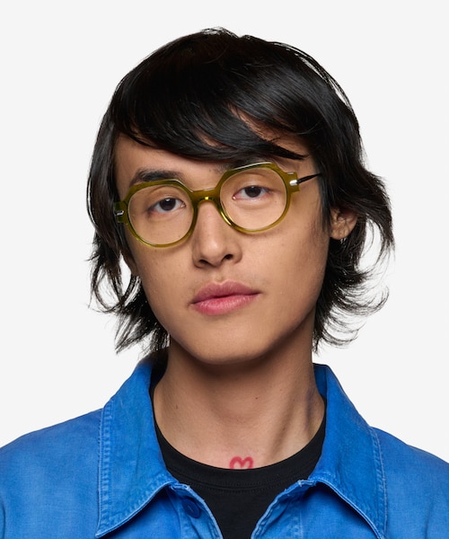 File Clear Green AcetateEyeglass Frames for Men from EyeBuyDirect