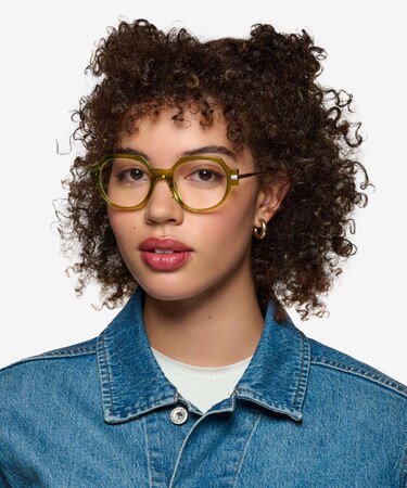 Clear Green File -  Acetate Eyeglasses