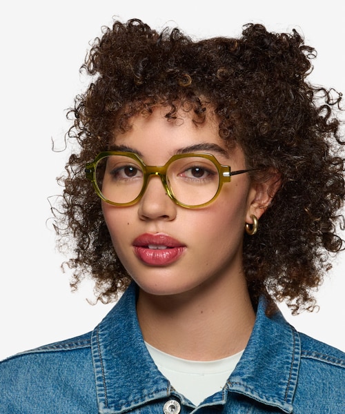 File Clear Green AcetateEyeglass Frames for Women from EyeBuyDirect