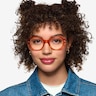 File Clear Orange AcetateEyeglass Frames for Women from EyeBuyDirect