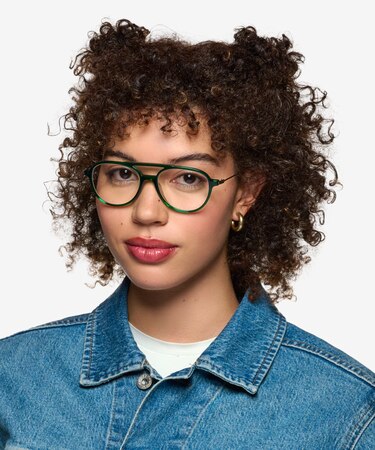 Clear Green Anvil -  Acetate Eyeglasses